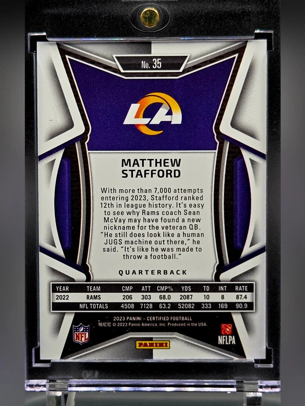 2023 Panini Certified - Matthew Stafford #35 Mirror Bronze 110/275
